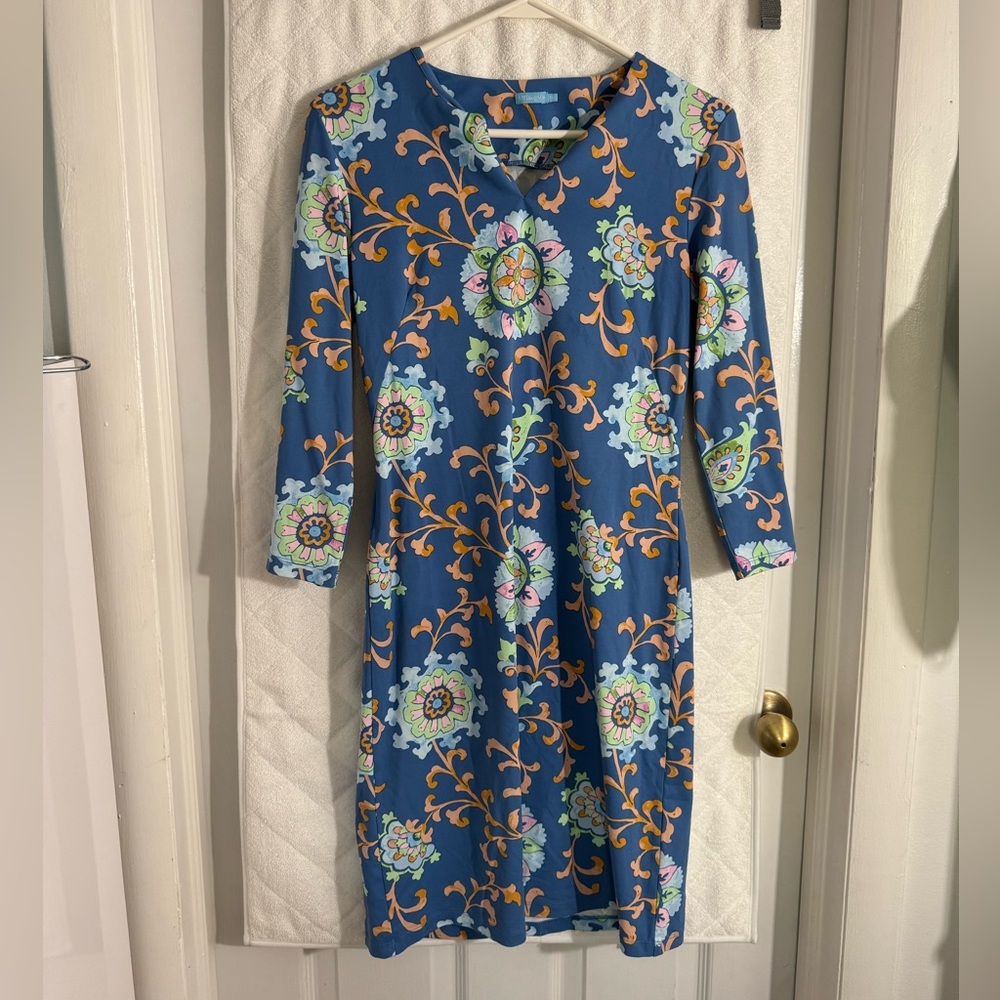 J. McLaughlin Blue Floral Dress